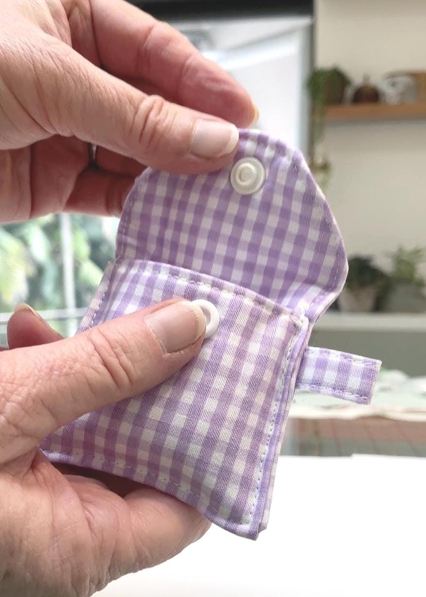 Easy Earbud Pouch Template PDF DIY Fabric AirPods Case Sewing Pattern Beginner Friendly Scrap Fabric Tutorial