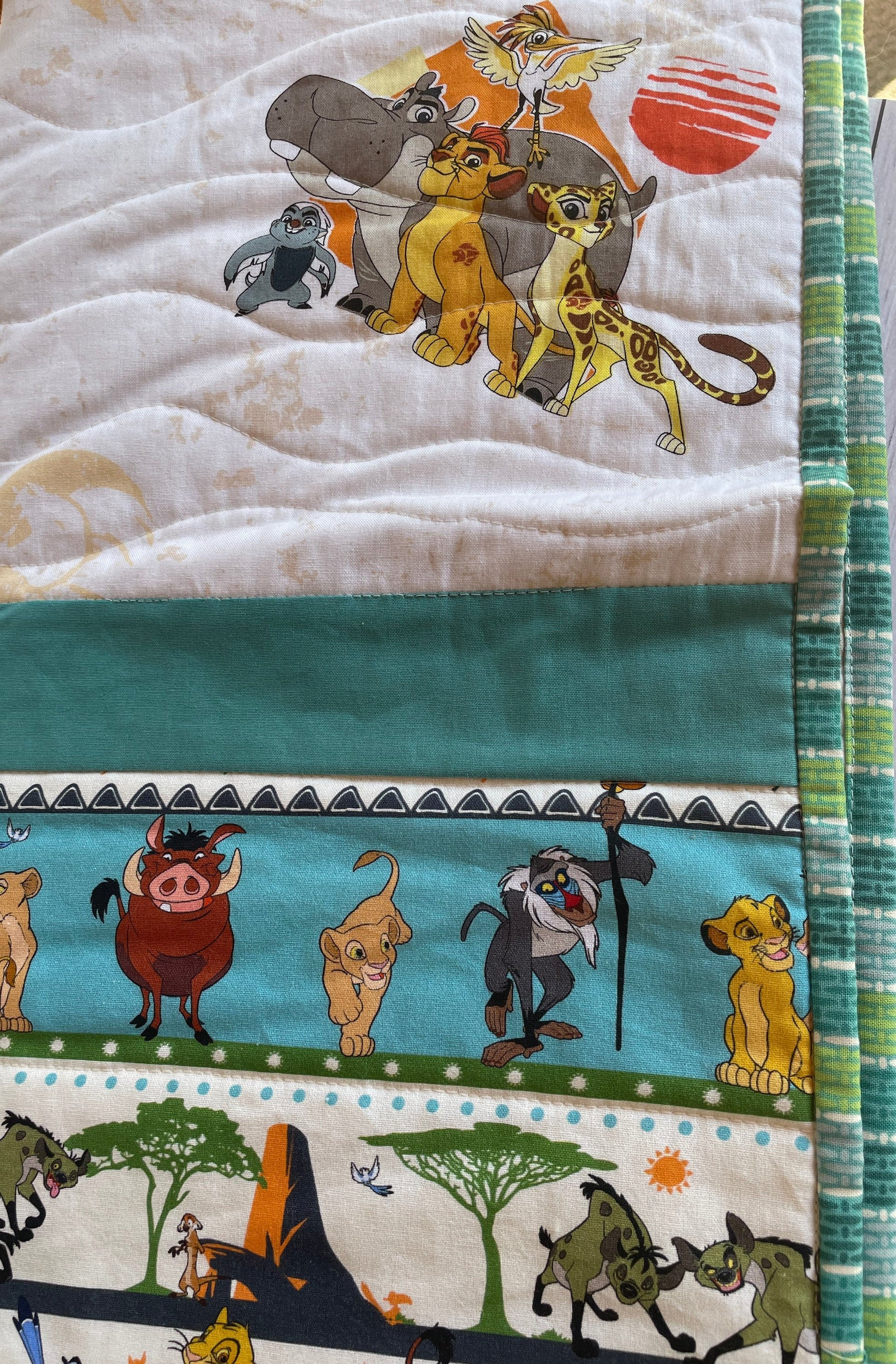 Lion King Quilt, Simba baby quilt, Baby Quilt, Simba Baby Blanket, Lion King Nursery Bedding, Timone, Pumba, Simba and Nala