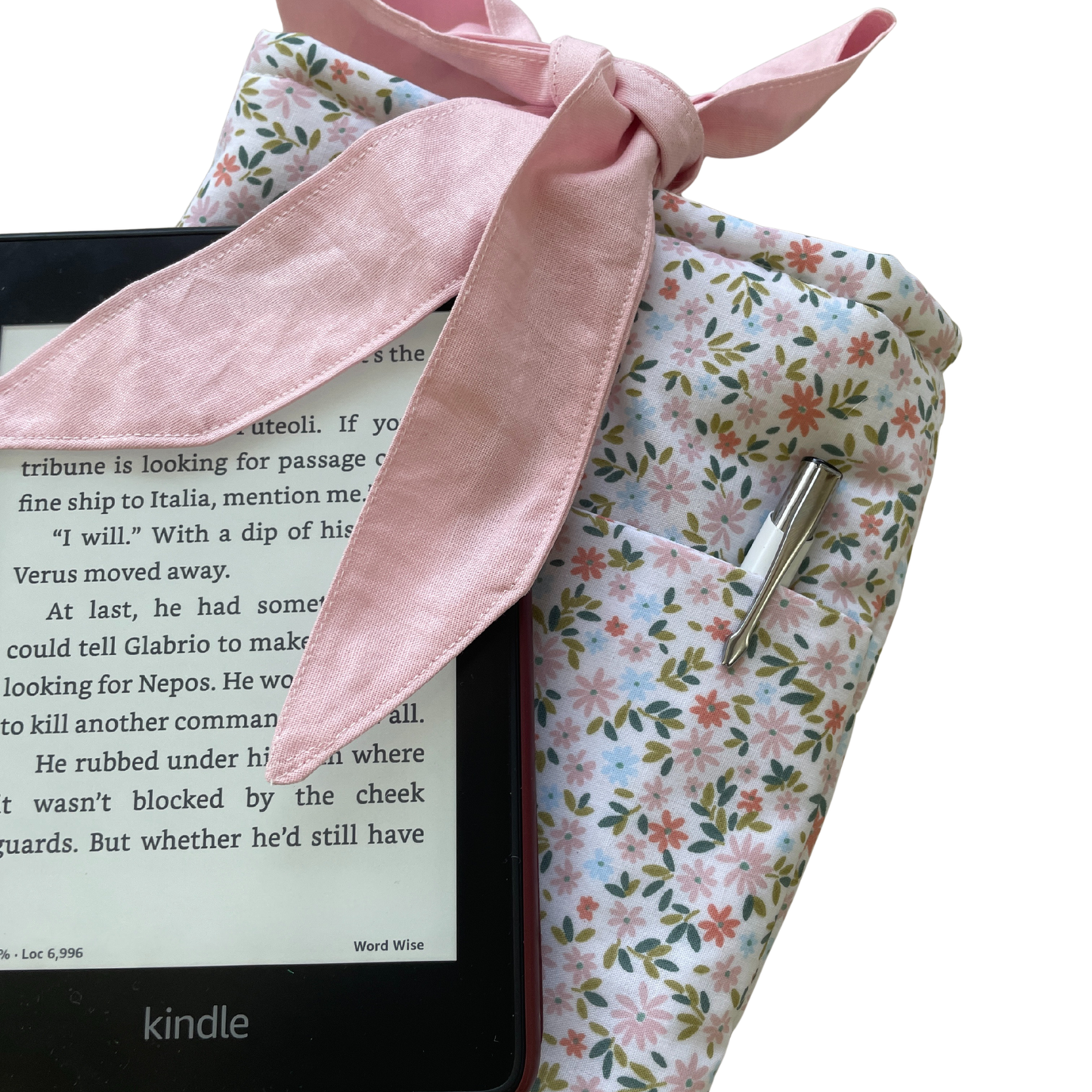 Pocket Book Sleeve Country Garden Pink