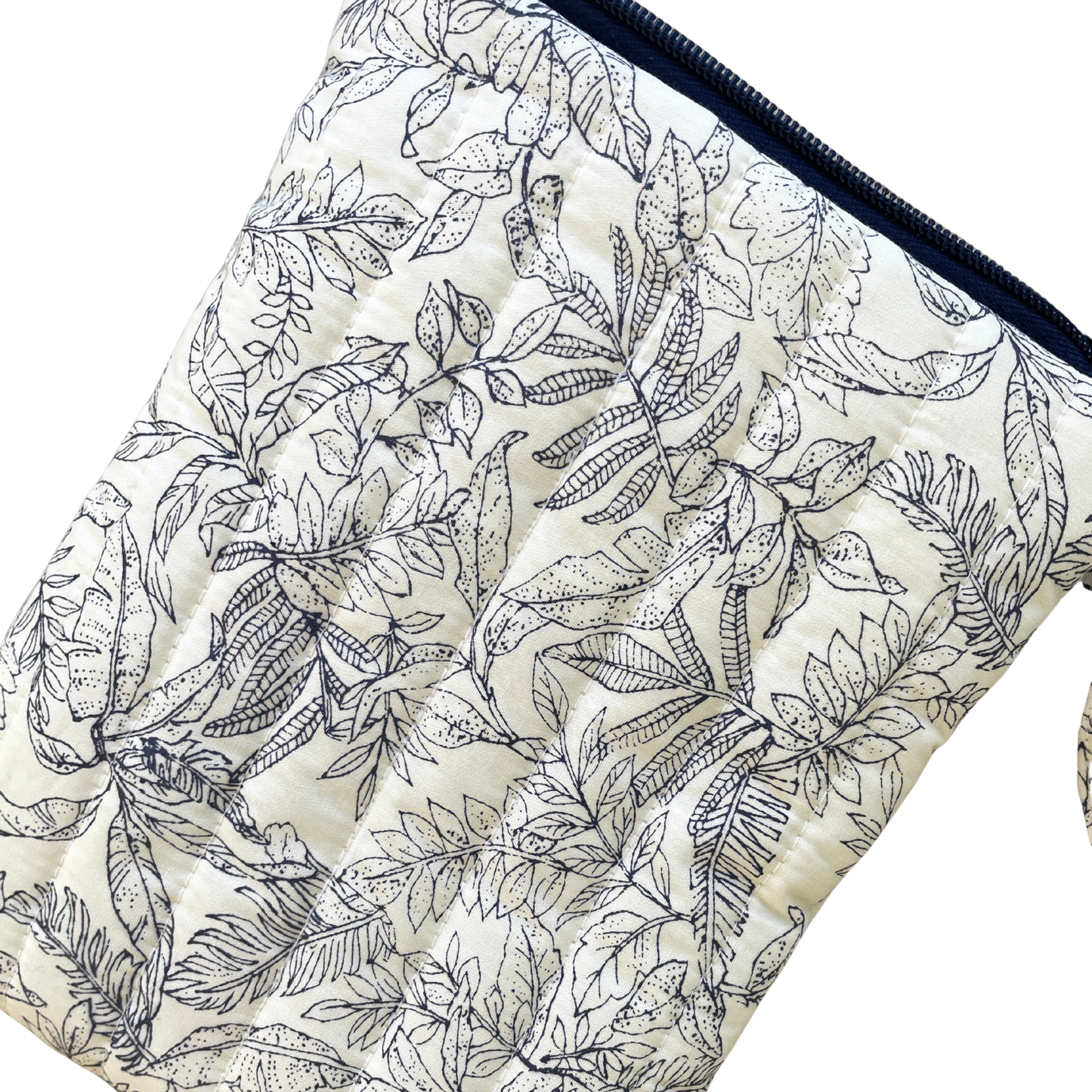 Quilted handmade zip book pouch BF