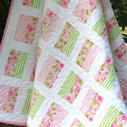 Easy Quilt Pattern PDF ONLY Simple Chic Quilt Beginner Pattern for Baby  Lap Throw and Bed Quilts.