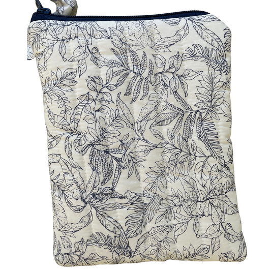 Quilted handmade zip book pouch BF