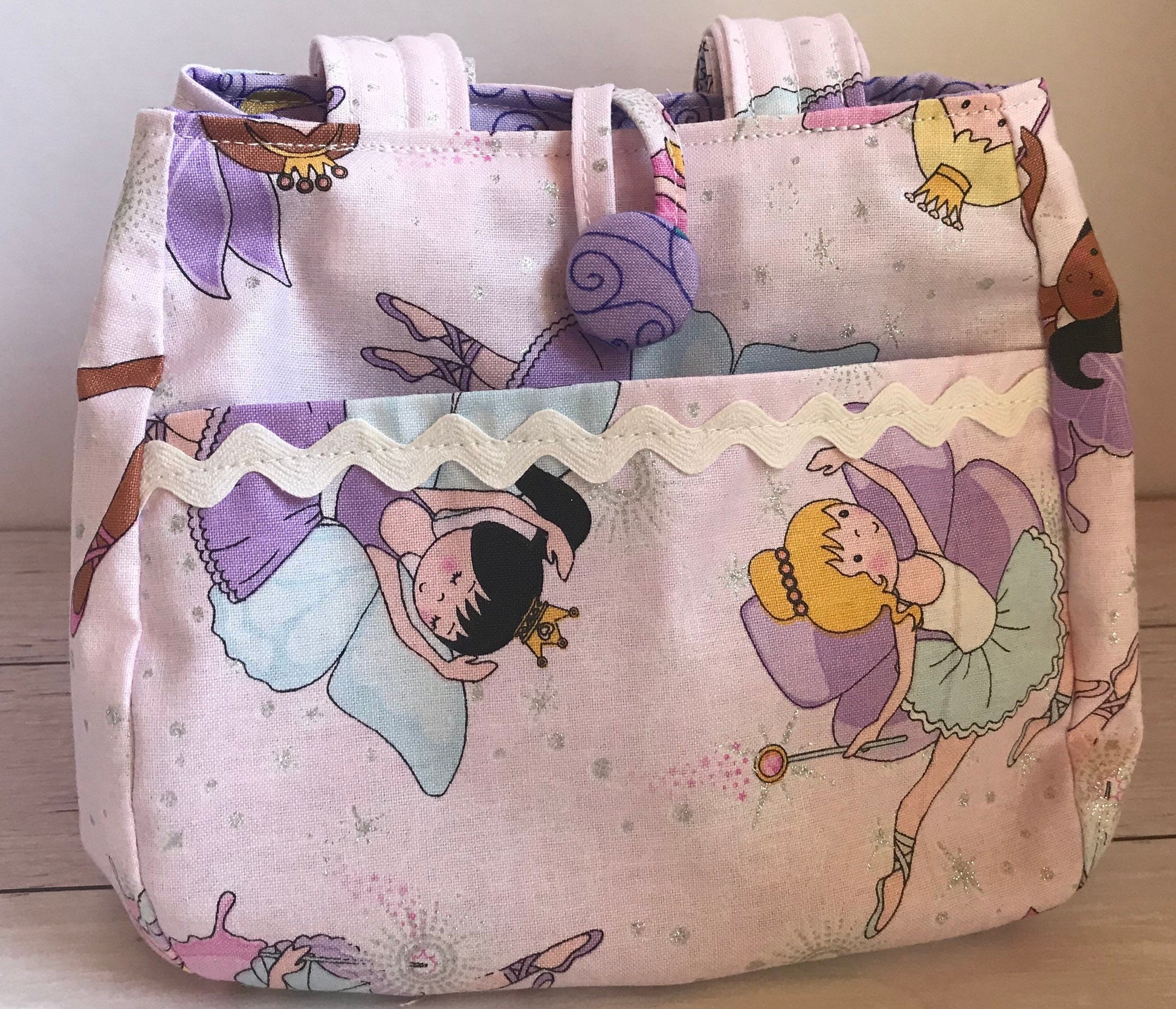 Girls handmade Christmas gift bag Handbag Doll and toy bag.