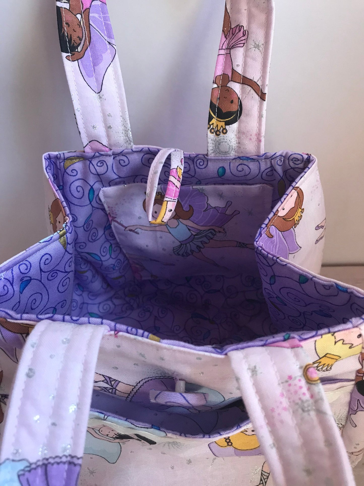 Girls handmade Christmas gift bag Handbag Doll and toy bag.