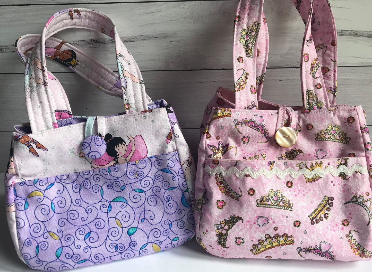 Girls handmade Christmas gift bag Handbag Doll and toy bag.