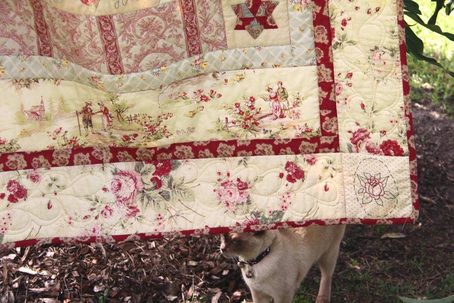 Simple Quilt Pattern PDF easy beginner applique pattern digital download medallion embroidery design