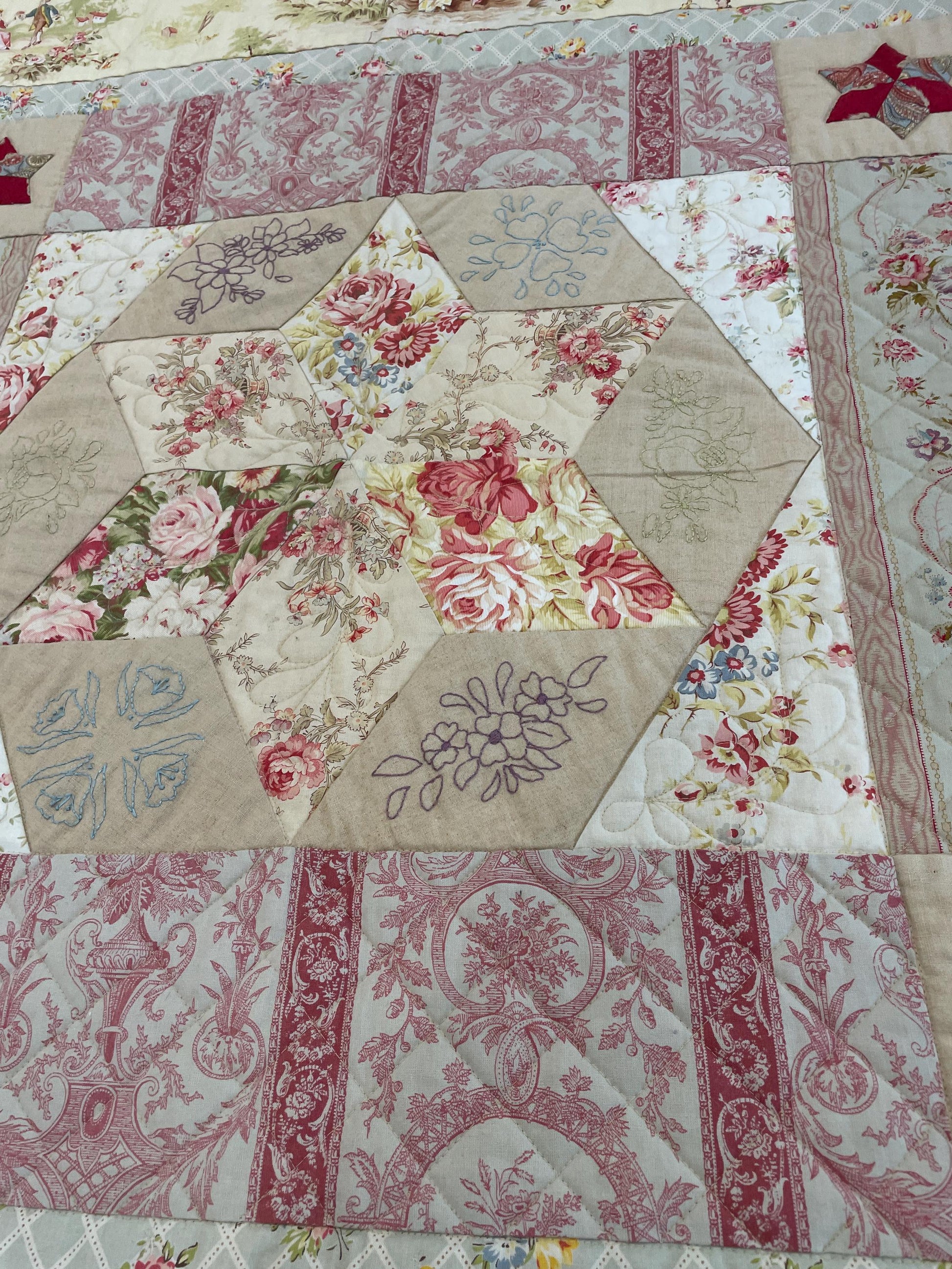 Simple Quilt Pattern PDF easy beginner applique pattern digital download medallion embroidery design