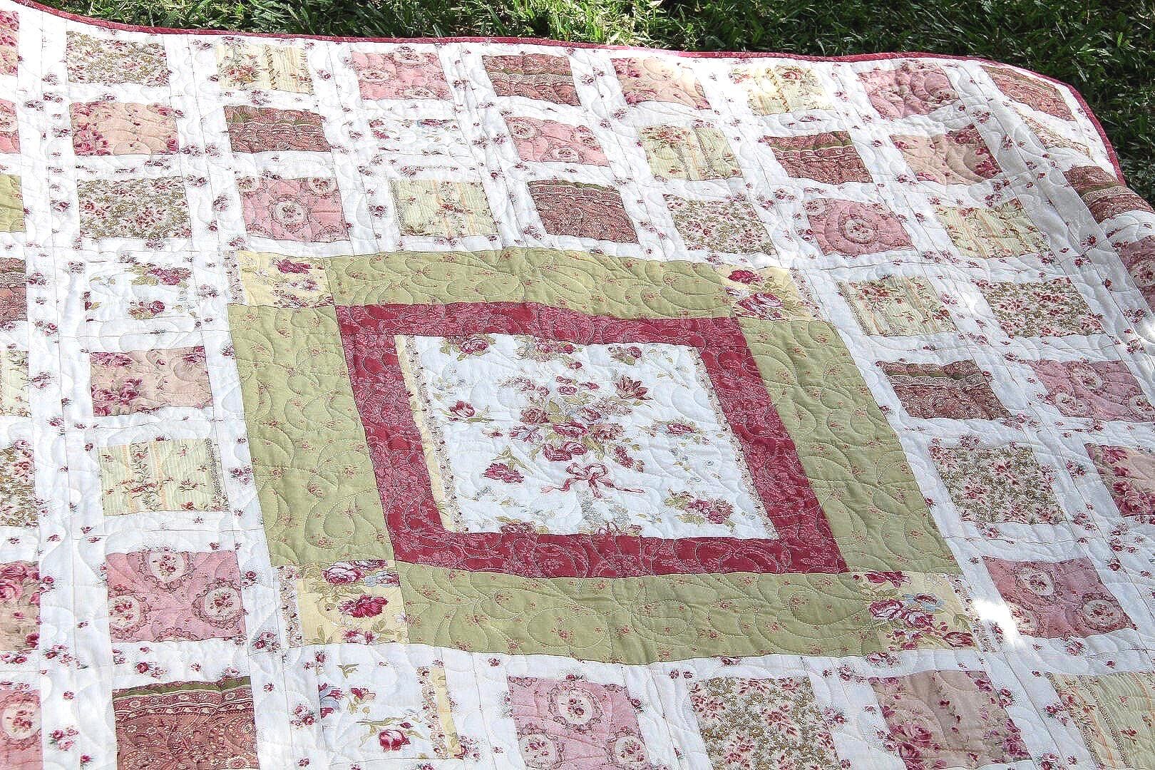 Beginner Quilt Pattern PDF Easy Simple Quilt Pattern for Beginner Medallion Quilt Digital Pattern