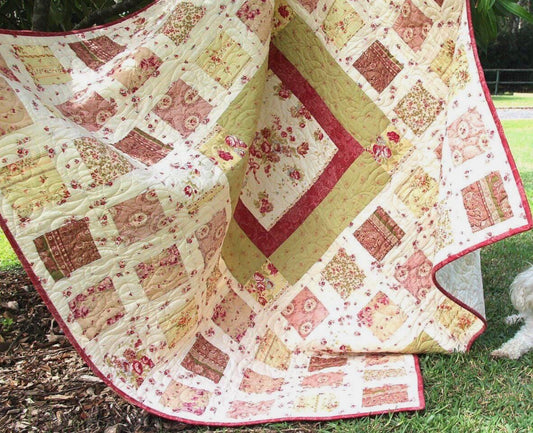 Beginner Quilt Pattern PDF Easy Simple Quilt Pattern for Beginner Medallion Quilt Digital Pattern