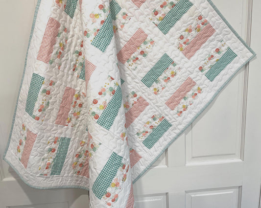 Easy Quilt Pattern in 4 sizes Simple sewing for Beginner quilters Multiple sizes Digital Download PDF baby quilt throw single queen
