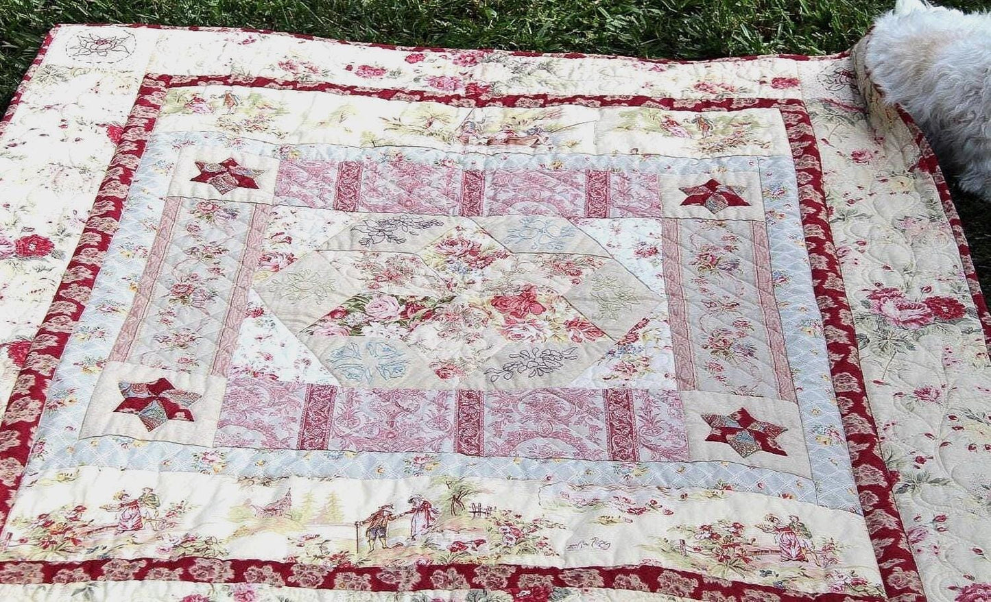 Simple Quilt Pattern PDF easy beginner applique pattern digital download medallion embroidery design