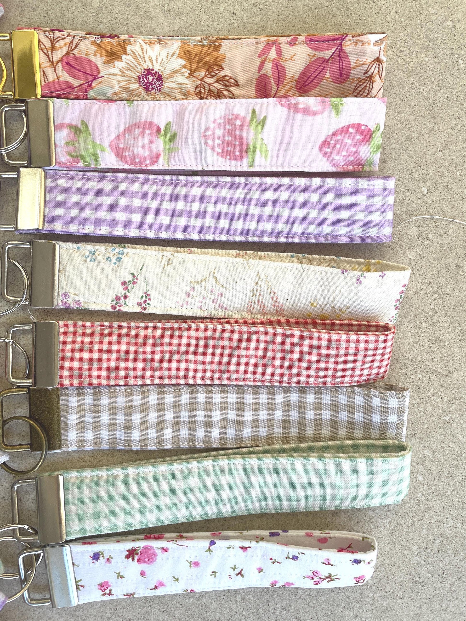 DIY Fabric Wristlet Sewing Pattern PDF Key Fob Beginner Friendly Scrap Fabric Tutorial