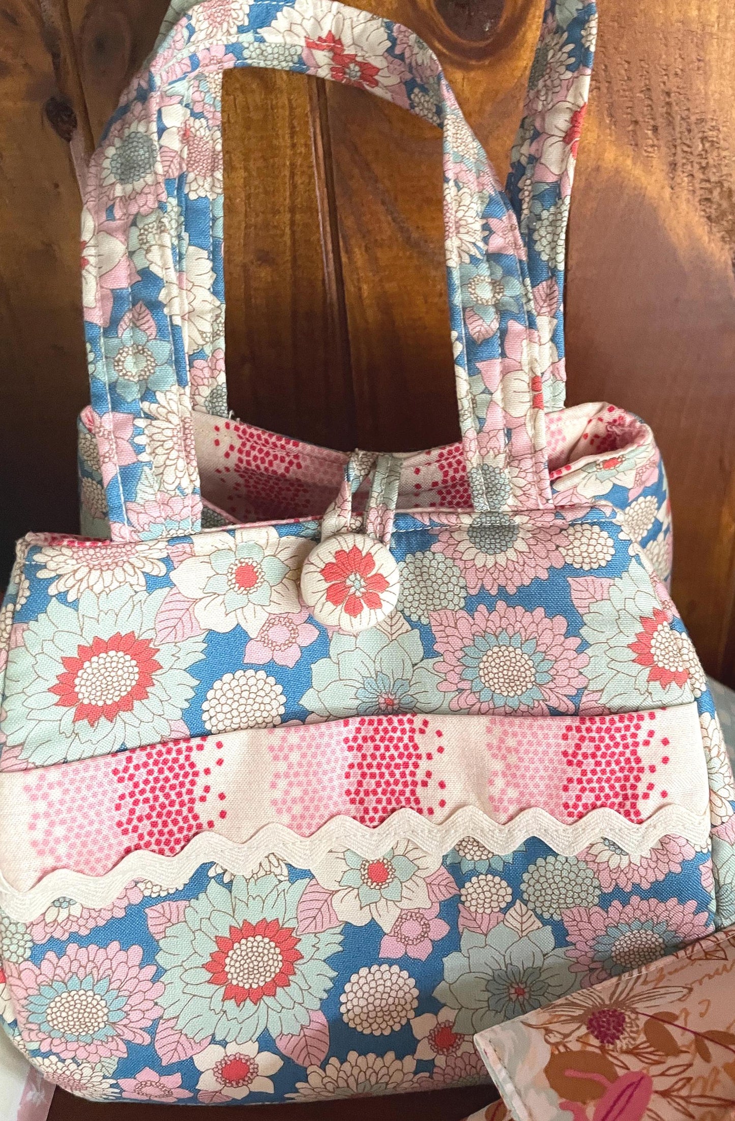 Girls handmade Christmas gift bag Handbag Doll and toy bag.