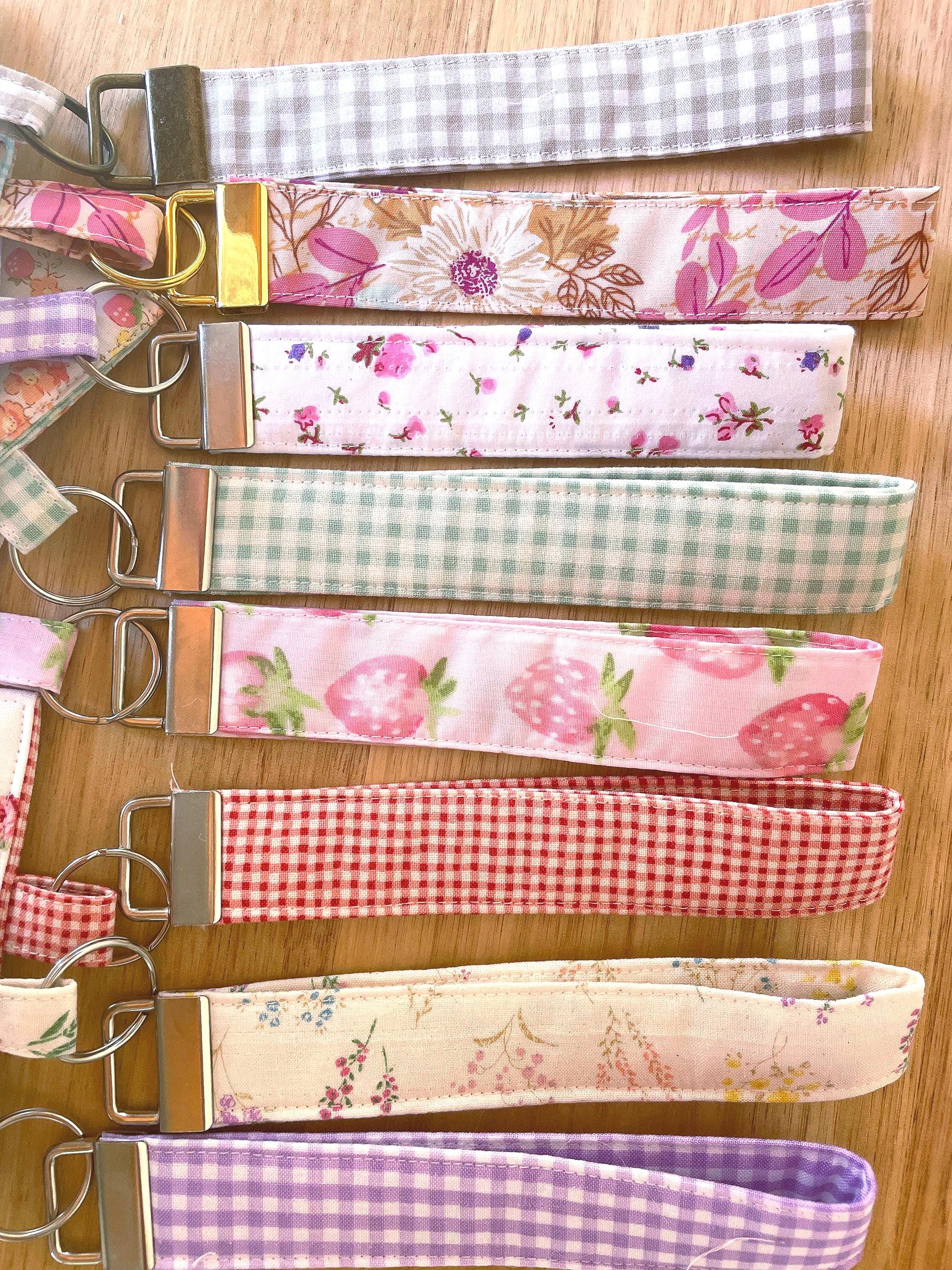 DIY Fabric Wristlet Sewing Pattern PDF Key Fob Beginner Friendly Scrap Fabric Tutorial