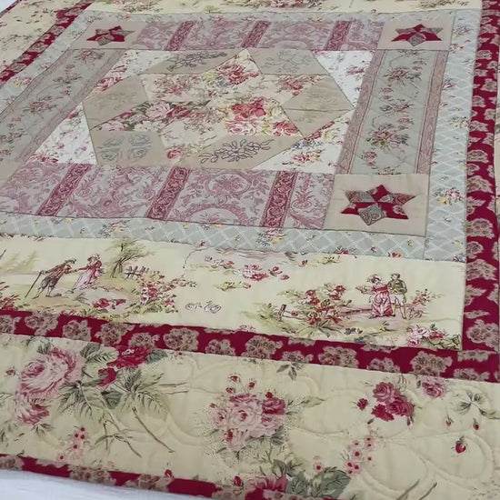 Simple Quilt Pattern PDF easy beginner applique pattern digital download medallion embroidery design