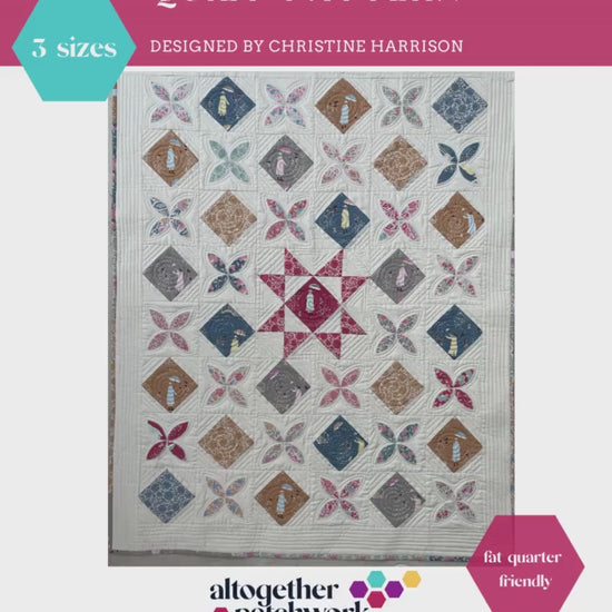 Digital Quilt Pattern in 3 sizes simple applique and star quilt pattern for beginners, Windy Days Quilt Pattern baby throw or single size