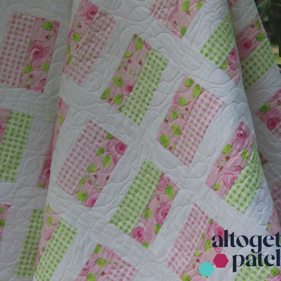 Easy Quilt Pattern in 4 sizes Simple sewing for Beginner quilters  Multiple sizes  Digital Download PDF baby quilt throw single queen