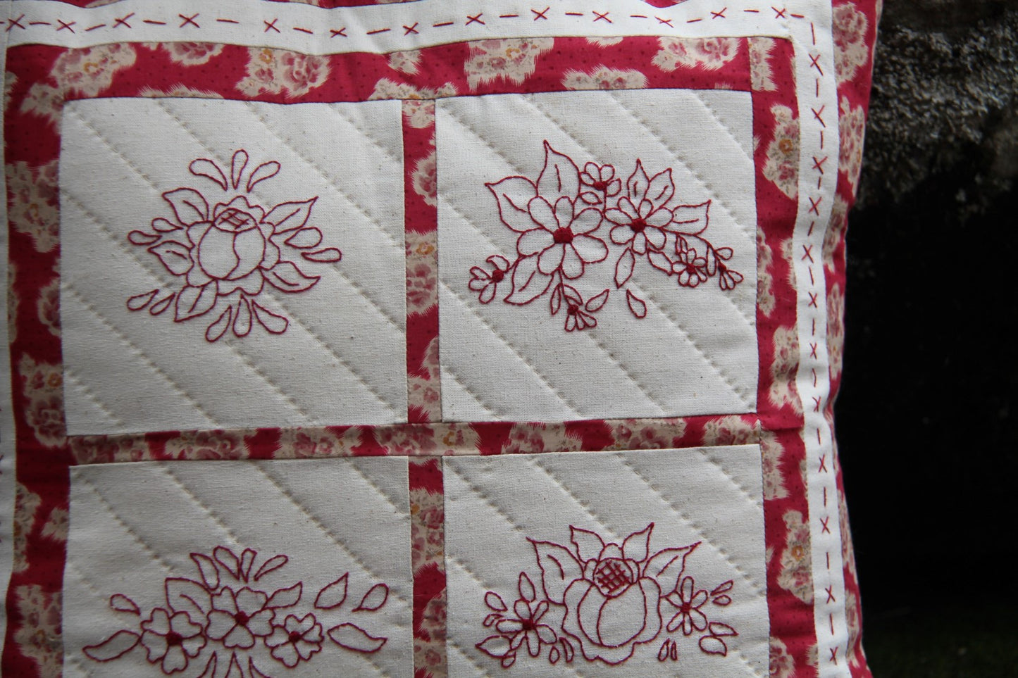 Rose Red Cushion PDF Pattern