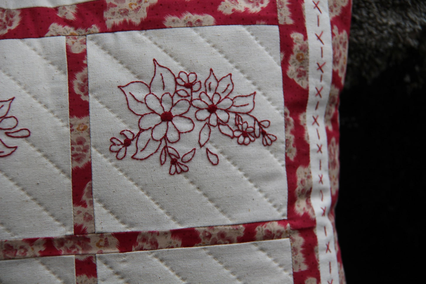 Rose Red Cushion PDF Pattern
