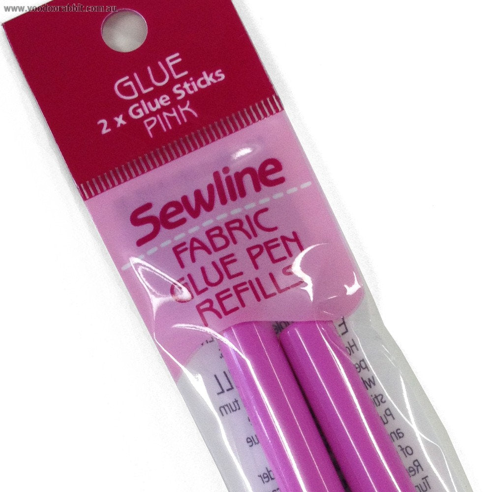 Sewline Water Soluble Fabric Glue Pen Refill Pink 2/Pkg