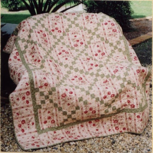 Irish Rose Quilt Pattern, Single Irish Chain Quilt Pattern, PDF Pattern, downloadable pattern