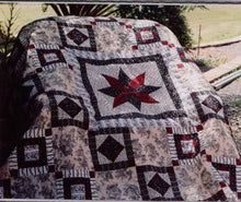 Black Cream and Red Quilt PDF Pattern - Somerset Quilt,