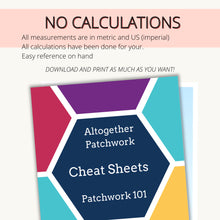 Best Quilters Guide Reference Sheets, Get Instant PDF Download, Best Cheat Sheets for Quilters, Quick Reference Quilting Guides,