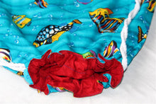 Drawstring Bag, Blue Fish Handmade