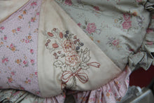 Cushion PDF Pattern, Briar Rose Cushion Pink and Green, Embroidered Round Cushion,