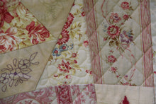 Quilt PDF Pattern - Floral Delight Quilt - Vintage Reproduction Style- Embroidery and Applique
